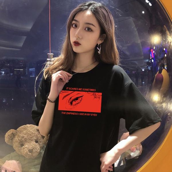 the empiness i see in my eyes letter print chic harajuku streetwear hip hop personality bf loose t shirt summer new, White
the empiness i see in my eyes letter print chic harajuku streetwear hip hop personality bf loose t shirt summer new, White