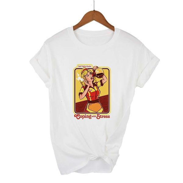 new women black humour t shirts summer harajuku printed casual tshirts loose easy matching graphic round collar t-shirt, White
new women black humour t shirts summer harajuku printed casual tshirts loose easy matching graphic round collar t-shirt, White