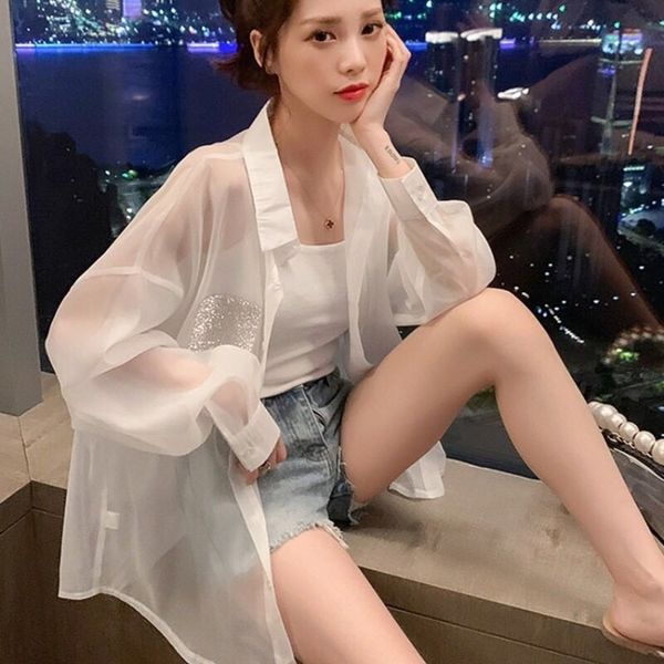 sun proof shirt fairy 2020 summer chiffon cardigan clothes sunscreen clothescoat sunscreen clothesloose long sleeve beach sun proof clothing, White
sun proof shirt fairy 2020 summer chiffon cardigan clothes sunscreen clothescoat sunscreen clothesloose long sleeve beach sun proof clothing, White