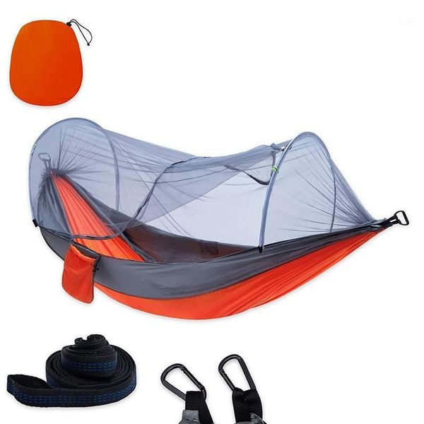 

tents and shelters 1-2 portable person camping outdoor hammock with mosquito net swing sleeping lightweight travel bed for hiking1