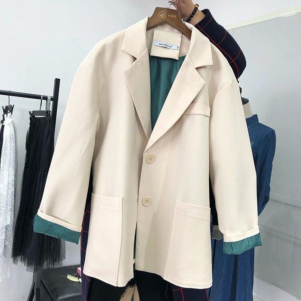 women's suits & blazers 2021 casual suit loose ladies blazer spring and autumn fashion solid color jacket feminine elegant coat small s, White;black
women's suits & blazers 2021 casual suit loose ladies blazer spring and autumn fashion solid color jacket feminine elegant coat small s, White;black