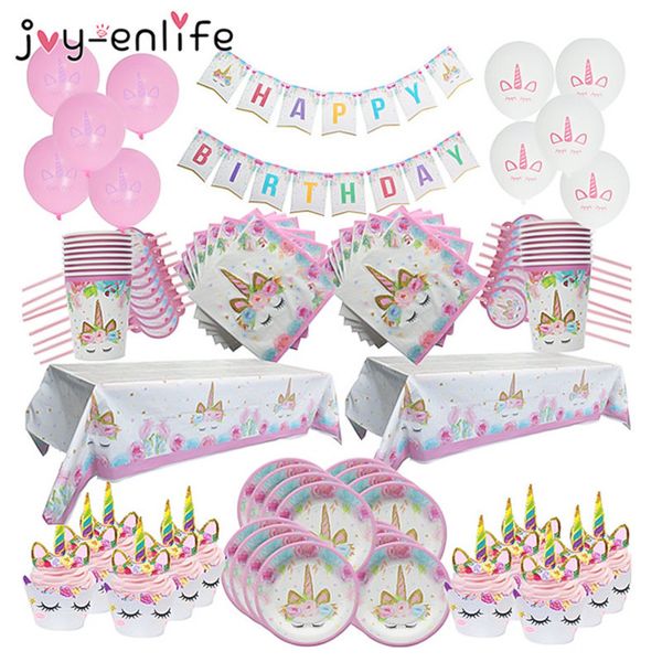 decoration set disposable plates unicorn tablecloth first birthday girl baby shower unicornio party decor
decoration set disposable plates unicorn tablecloth first birthday girl baby shower unicornio party decor