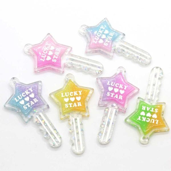 cute rainbow colorful lucky star key pendant resin charms flatback cabochon for diy craft making
cute rainbow colorful lucky star key pendant resin charms flatback cabochon for diy craft making