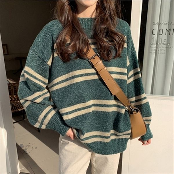 3 colors korean style knitted sweaters women loose striped long sleeve warm sweater female jumpers (n0021 c1015, White;black
3 colors korean style knitted sweaters women loose striped long sleeve warm sweater female jumpers (n0021 c1015, White;black