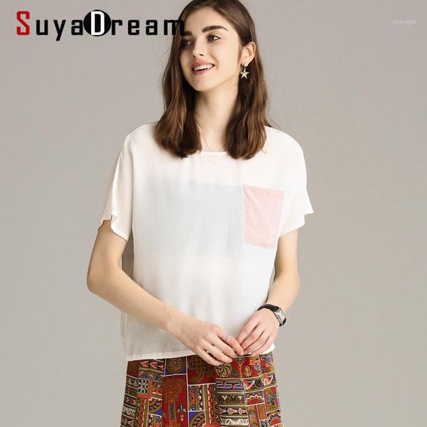 women white blouse 100%real silk crepe single pocket blouse shirt short bat sleeved 2020 new shirt1
women white blouse 100%real silk crepe single pocket blouse shirt short bat sleeved 2020 new shirt1