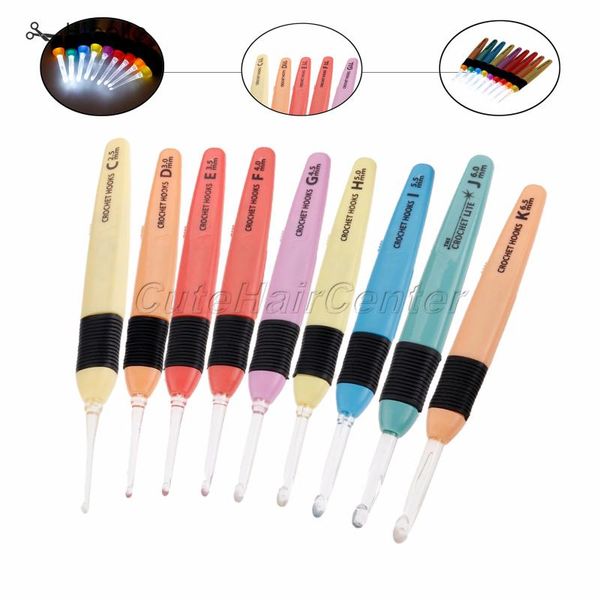 sewing notions & tools led light crochet hook knitting needle 2.5/3/3.5/4/4.5/5/5.5/6/6.6 mm plastic handle colorful style hicello, Black
sewing notions & tools led light crochet hook knitting needle 2.5/3/3.5/4/4.5/5/5.5/6/6.6 mm plastic handle colorful style hicello, Black