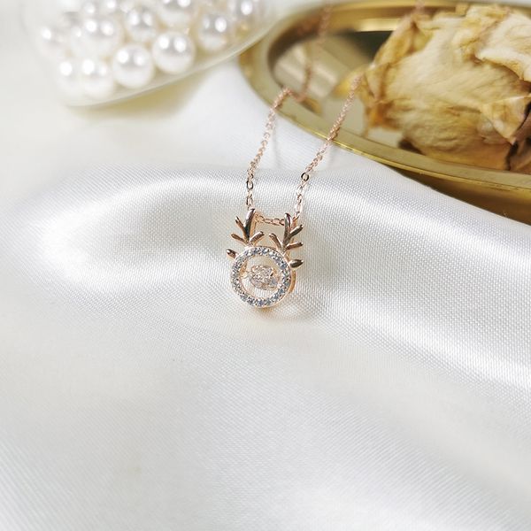 fashion s925 sterling silver necklace womens smart antlers pendant clavicle chain all the way to have you full diamond pulsatile heart exqui 
fashion s925 sterling silver necklace womens smart antlers pendant clavicle chain all the way to have you full diamond pulsatile heart exqui