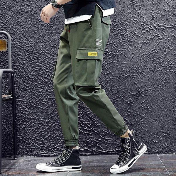 men cargo pants 2020 new spring and autumn pockets cotton male ankle-length pants teenager boys black khaki army green n741
men cargo pants 2020 new spring and autumn pockets cotton male ankle-length pants teenager boys black khaki army green n741