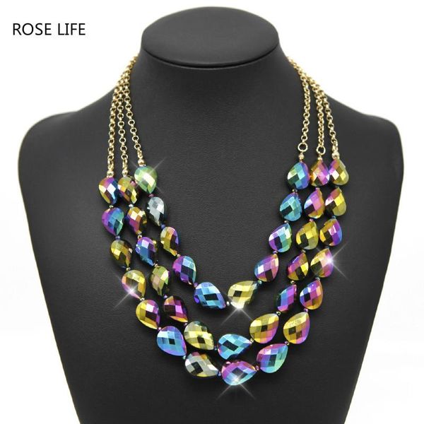rose life new fashion trendy wedding jewelry crytal stone multiple layers luxury choker necklace nice party gift for women, Golden;silver
rose life new fashion trendy wedding jewelry crytal stone multiple layers luxury choker necklace nice party gift for women, Golden;silver