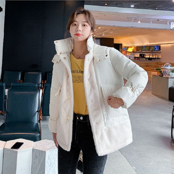 2021 new mode winter women korean version of the velvet short padded mink with cap woman jacket s9zw, Black
2021 new mode winter women korean version of the velvet short padded mink with cap woman jacket s9zw, Black