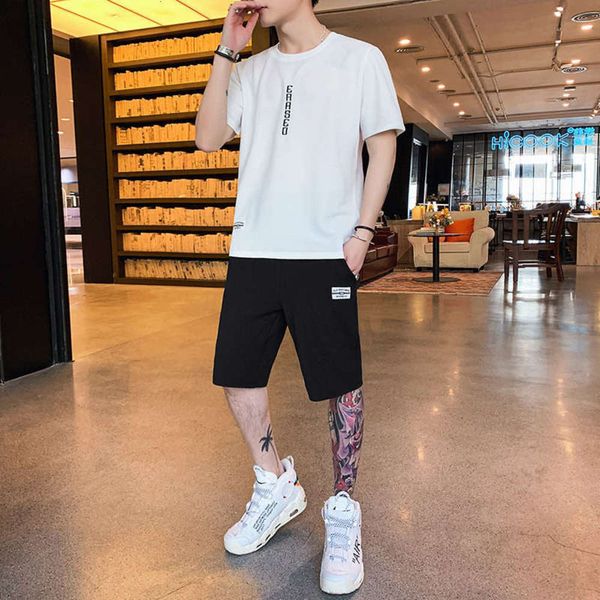 short 2020 sleeve summer sportswear new round neck t-shirt pants shorts men's casual suit men, Gray
short 2020 sleeve summer sportswear new round neck t-shirt pants shorts men's casual suit men, Gray