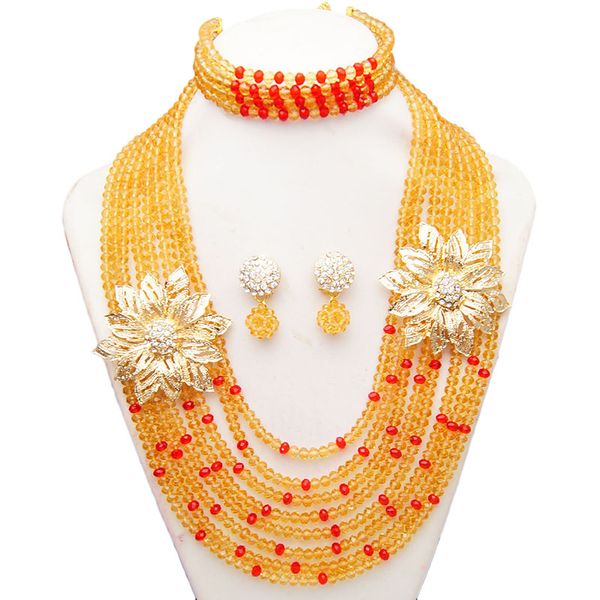 yulaili yellow color beads flower shape necklace bracelet earrings for women party engagement wedding jewelry sets ing, Black
yulaili yellow color beads flower shape necklace bracelet earrings for women party engagement wedding jewelry sets ing, Black