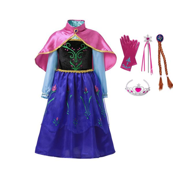 vogueon little girl anna dress up costume children flower print princess party cosplay fancy dress with cloak for halloween gift 200930, Blue
vogueon little girl anna dress up costume children flower print princess party cosplay fancy dress with cloak for halloween gift 200930, Blue