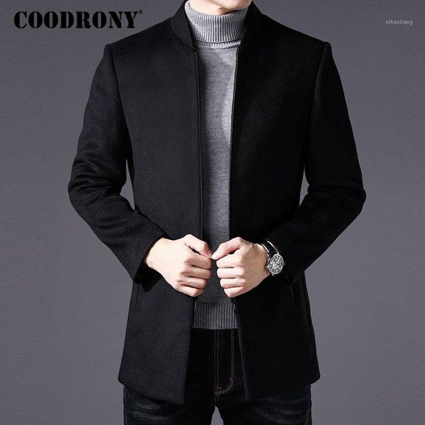 men's wool & blends coodrony men coat winter thick warm clothes 2021 slim fit mandarin collar jacket mens overcoat coats c031, Black
men's wool & blends coodrony men coat winter thick warm clothes 2021 slim fit mandarin collar jacket mens overcoat coats c031, Black