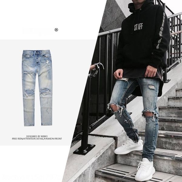 hnxem mijko men's wear 2020 new summer and new cut spring zipper jeans hole cut metal zipper hem men's high street jeans fashion n, Blue
hnxem mijko men's wear 2020 new summer and new cut spring zipper jeans hole cut metal zipper hem men's high street jeans fashion n, Blue