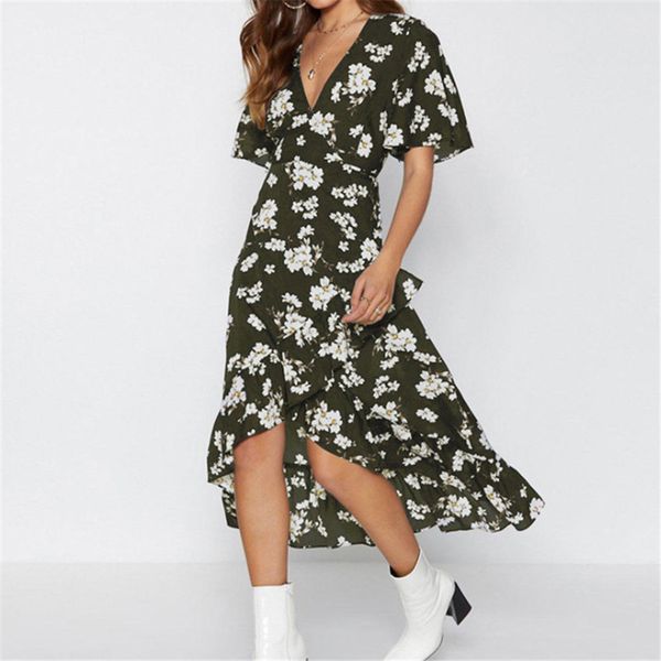 2021 new summer irregular commuting temper v-neck flower chiffon print dress for woman akg9, Black;gray
2021 new summer irregular commuting temper v-neck flower chiffon print dress for woman akg9, Black;gray