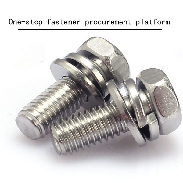 304 stainless steel cross recess hexagonal triple combination screw gb9074.13 bolt spring mat flat mat m4m5m6
304 stainless steel cross recess hexagonal triple combination screw gb9074.13 bolt spring mat flat mat m4m5m6
