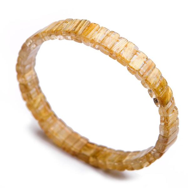 genuine brazil yellow gold natural rutilated quartz bracelet women female stretch crystal rectangle bead bracelet 8*4mm, Black
genuine brazil yellow gold natural rutilated quartz bracelet women female stretch crystal rectangle bead bracelet 8*4mm, Black