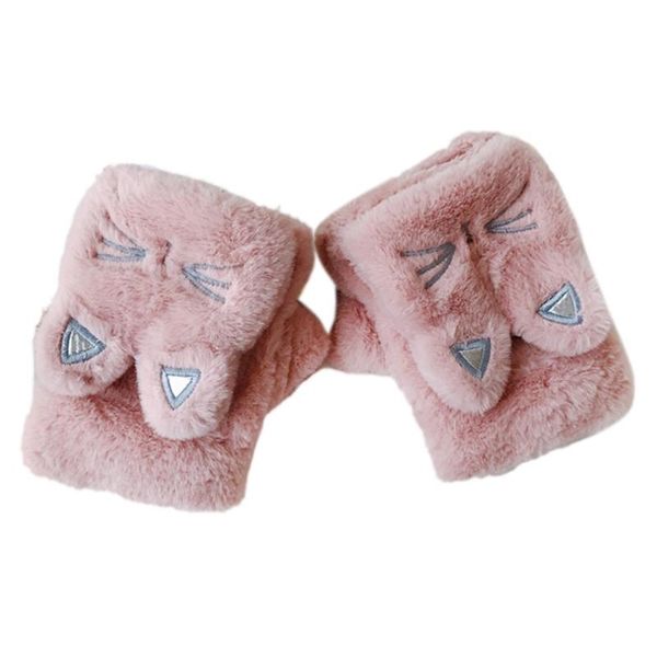 Winter Fluffy Plush Half Finger Gloves Cartoon Embroidery Convertible Mittens D0LF, Blue;gray
Winter Fluffy Plush Half Finger Gloves Cartoon Embroidery Convertible Mittens D0LF, Blue;gray