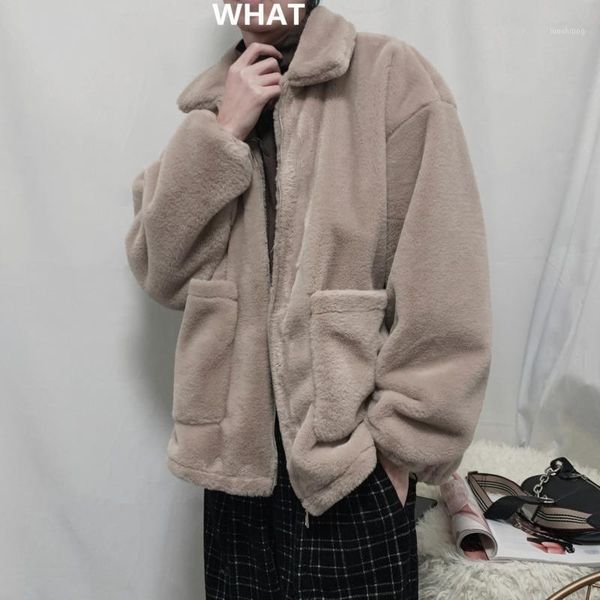 winter thick plush jacket men's warmth fashion retro solid color lapel coat men wild loose korean short coat mens clothes m-xl1, Black
winter thick plush jacket men's warmth fashion retro solid color lapel coat men wild loose korean short coat mens clothes m-xl1, Black