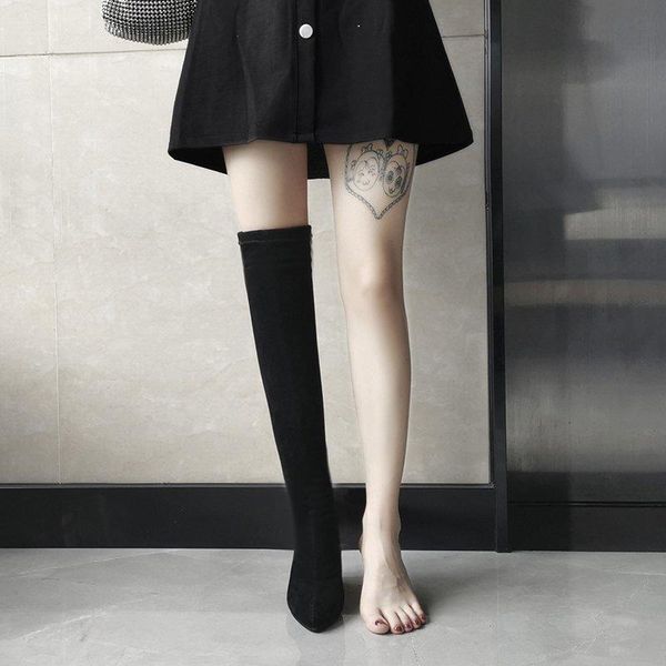pointed toe over the knee boots slim women crystal heel black thigh high boots women suede long with high heels
pointed toe over the knee boots slim women crystal heel black thigh high boots women suede long with high heels