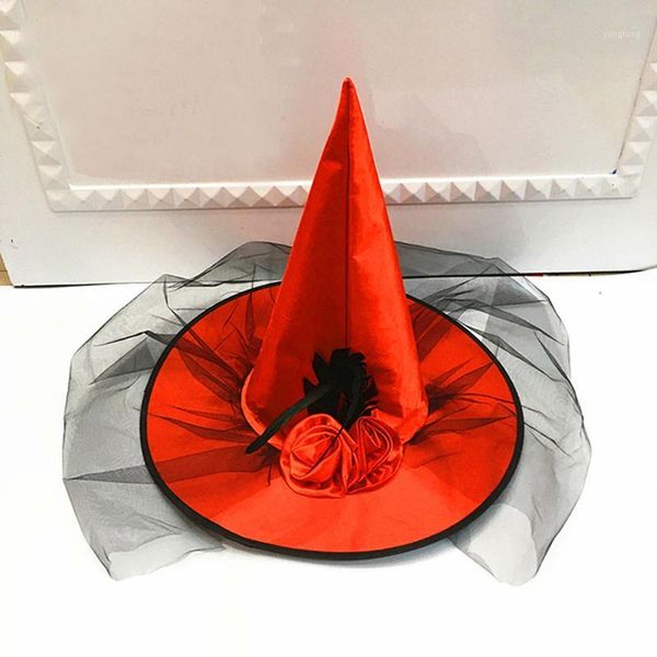 halloween party cos prop portable ball striking mesh witch hat with feather rose cos props witch hat for halloween cosplay1
halloween party cos prop portable ball striking mesh witch hat with feather rose cos props witch hat for halloween cosplay1