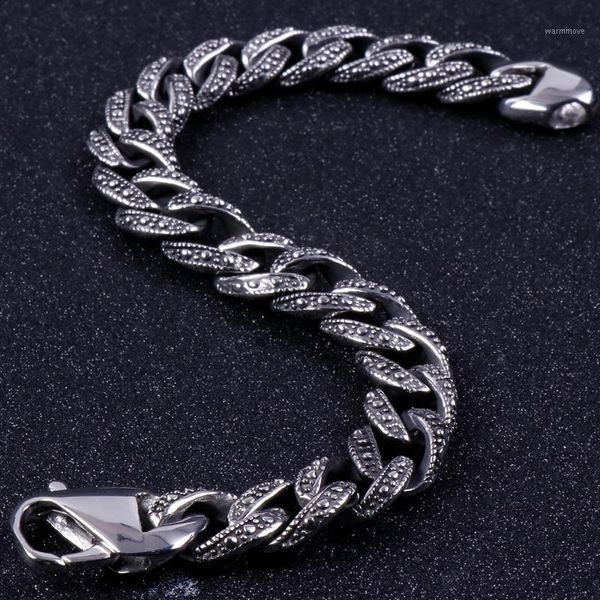 Vintage Bracelet Men Metal Mens Bracelets 2020 12MM Thick Stainless Steel On Hand Chain Jewellery Male Accessories Dropshipping1, Black
Vintage Bracelet Men Metal Mens Bracelets 2020 12MM Thick Stainless Steel On Hand Chain Jewellery Male Accessories Dropshipping1, Black