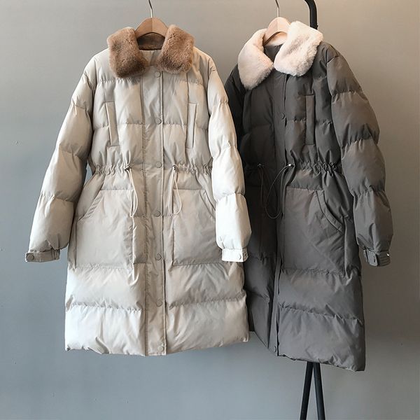 2021 new winter real fur turtleneck cotton vintage jacket llace-up female waist long warm beige coat oversize parkas qscv, Black
2021 new winter real fur turtleneck cotton vintage jacket llace-up female waist long warm beige coat oversize parkas qscv, Black