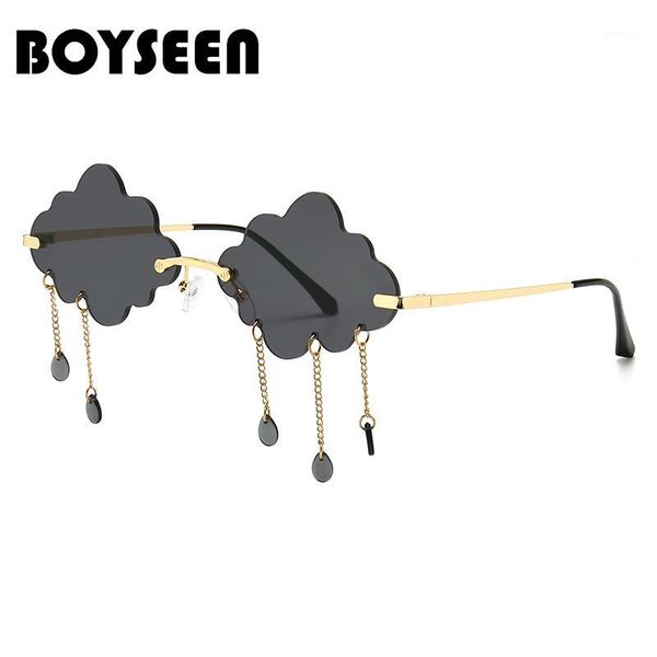 sunglasses boyseen frameless retro female cloud tassel steampunk glasses european and american party yun1, White;black
sunglasses boyseen frameless retro female cloud tassel steampunk glasses european and american party yun1, White;black