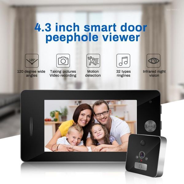 4.3" lcd doorbell video peephole viewer door bell eye doorbell 120 degree motion detection video night vision function1
4.3" lcd doorbell video peephole viewer door bell eye doorbell 120 degree motion detection video night vision function1