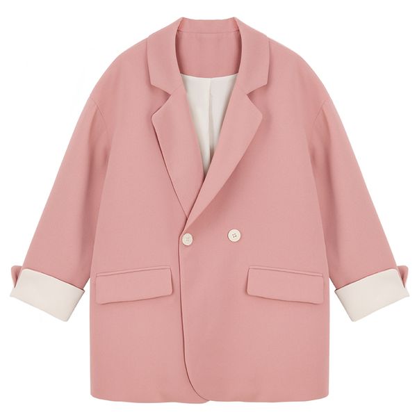 perhaps u pink notch collar blazer long sleeve double-breasted pocket loose casual coat c0407 201114, White;black
perhaps u pink notch collar blazer long sleeve double-breasted pocket loose casual coat c0407 201114, White;black