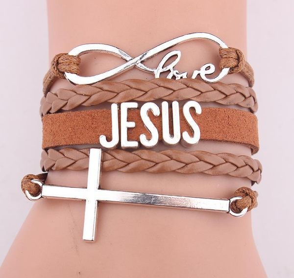 fashion leather christian infinity love wedding handmade cuff bracelet i love jesus bracele sqcpor new_dhbest, Golden;silver
fashion leather christian infinity love wedding handmade cuff bracelet i love jesus bracele sqcpor new_dhbest, Golden;silver