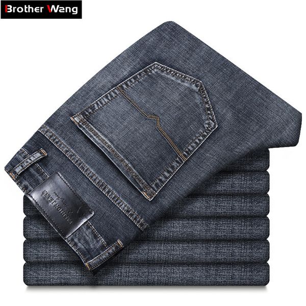 summer new men gray blue thin straight jeans loose straight advanced stretch business casual trousers male brand pants 201117
summer new men gray blue thin straight jeans loose straight advanced stretch business casual trousers male brand pants 201117