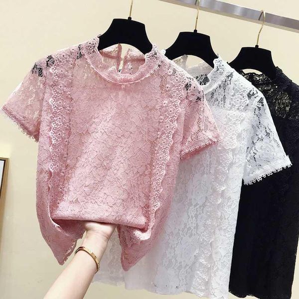blusas mujer de moda 2020 pink hollow out lace blouse women summer short sleeve women's blouses female ladies b5161, White
blusas mujer de moda 2020 pink hollow out lace blouse women summer short sleeve women's blouses female ladies b5161, White