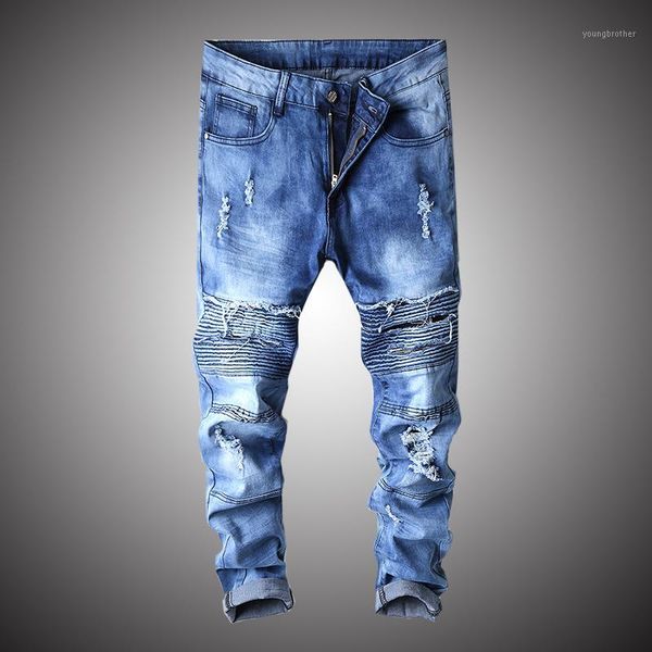 men's jeans hole ripped motorcycle biker men vintage denim pants trousers male slim fit fashion casual destroy blue bp0471
men's jeans hole ripped motorcycle biker men vintage denim pants trousers male slim fit fashion casual destroy blue bp0471