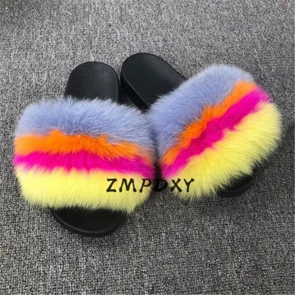 women's fur slippers kids/children's real fox fur slides ladies furry beach flip flops female open toe plush sandals home shoes #5, Black
women's fur slippers kids/children's real fox fur slides ladies furry beach flip flops female open toe plush sandals home shoes #5, Black