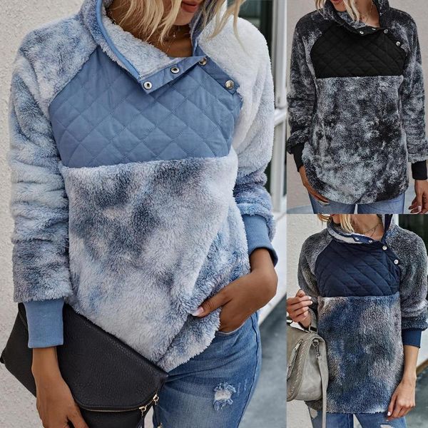 chic women loose long sleeve tie dye patchwork sweatshirt slant button warm blouse casual daily, White;black
chic women loose long sleeve tie dye patchwork sweatshirt slant button warm blouse casual daily, White;black