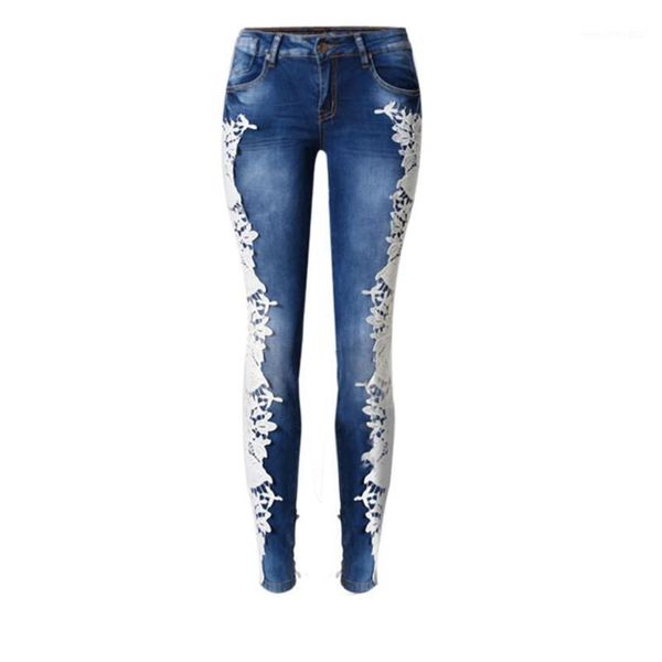 women's jeans ladies skinny lace female slim denim full length pencil pants pants1, Blue
women's jeans ladies skinny lace female slim denim full length pencil pants pants1, Blue