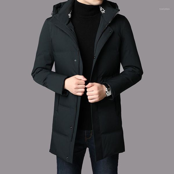 men winter white duck long down jacket thick warm outwear men's down coat men's hooded jackets1, Black
men winter white duck long down jacket thick warm outwear men's down coat men's hooded jackets1, Black