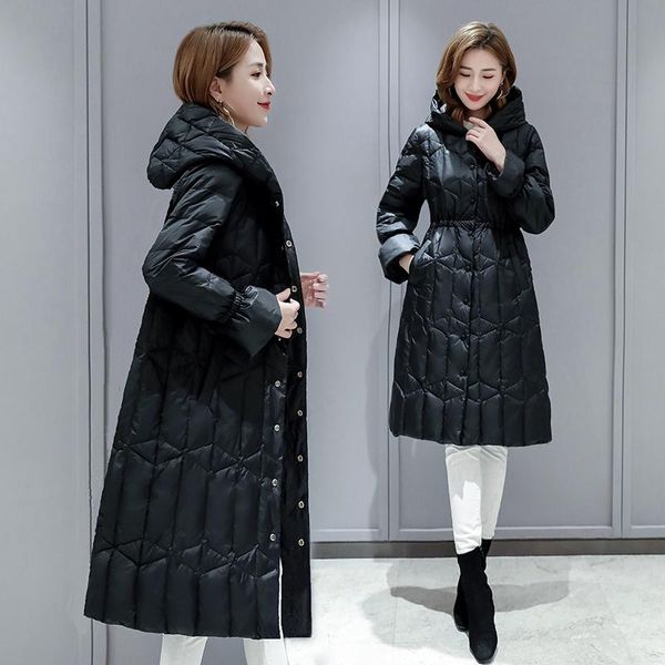 autumn and winter 2021 new women's light white duck down with bright face and thin fashion waist closing large size medium 1211, Black
autumn and winter 2021 new women's light white duck down with bright face and thin fashion waist closing large size medium 1211, Black