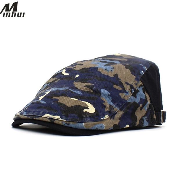 berets minhui fashion camouflage print caps for women men adjustable flat cap summer hats, Blue;gray
berets minhui fashion camouflage print caps for women men adjustable flat cap summer hats, Blue;gray