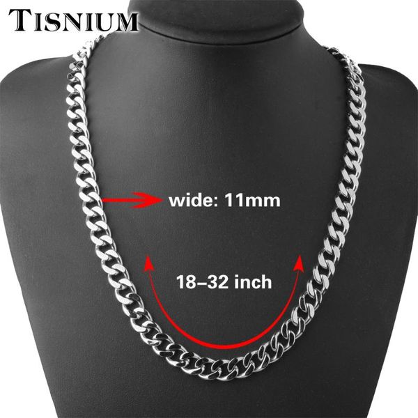 tisnium cuban link chain strong man necklace bracelet stainless steel jewelry hip hop male collar choker gift 11mm, Silver
tisnium cuban link chain strong man necklace bracelet stainless steel jewelry hip hop male collar choker gift 11mm, Silver