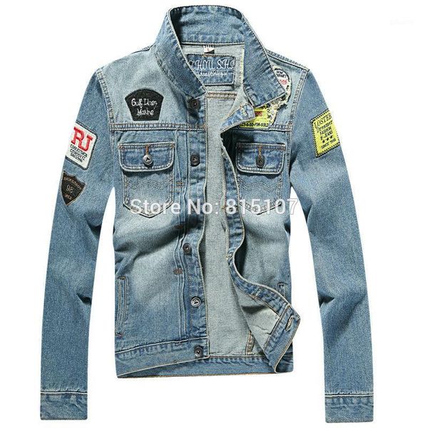 wholesale- new arrival men jean jacket with patches and blue color denim jacket men cotton slim fit mens jackets and coats 18071, Black;brown
wholesale- new arrival men jean jacket with patches and blue color denim jacket men cotton slim fit mens jackets and coats 18071, Black;brown