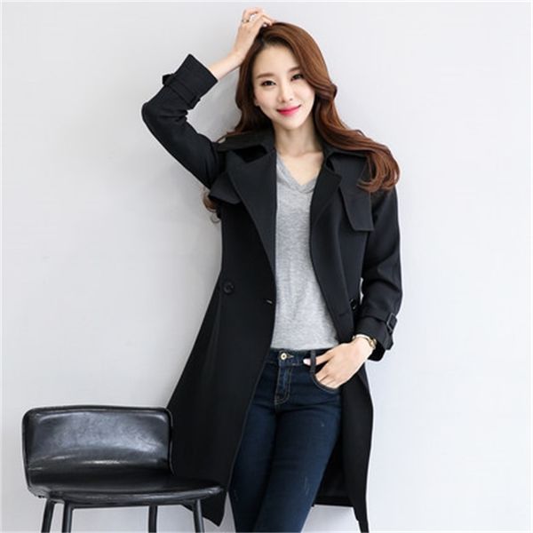 2021 new female long coat blouse spring thin korean autumn black trench coats shelter mujer kj426 01bq, Tan;black
2021 new female long coat blouse spring thin korean autumn black trench coats shelter mujer kj426 01bq, Tan;black