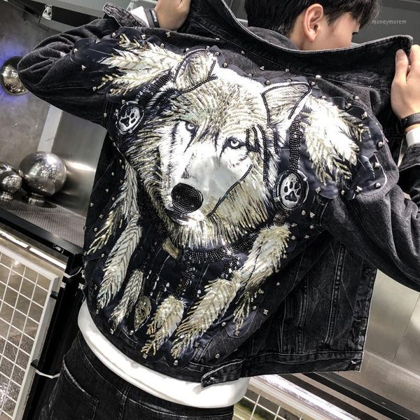 men's jackets fashion streetwear hole jeans jacket brand coat wolf head embroidery sequins denim clothing punk style slim black jacket1, Black;brown
men's jackets fashion streetwear hole jeans jacket brand coat wolf head embroidery sequins denim clothing punk style slim black jacket1, Black;brown