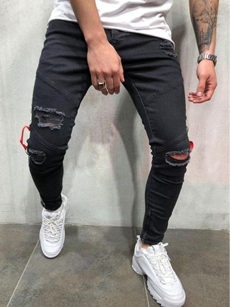 men's jeans 2021 knee hole side zipper slim distressed men torestreetwear for stripe pants little feetskinny pencil jeanss-41, Blue
men's jeans 2021 knee hole side zipper slim distressed men torestreetwear for stripe pants little feetskinny pencil jeanss-41, Blue