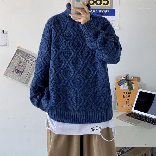 winter thick turtleneck sweater men's warm fashion casual knit pullover men wild loose korean knitting sweaters mens clothes1, White;black
winter thick turtleneck sweater men's warm fashion casual knit pullover men wild loose korean knitting sweaters mens clothes1, White;black