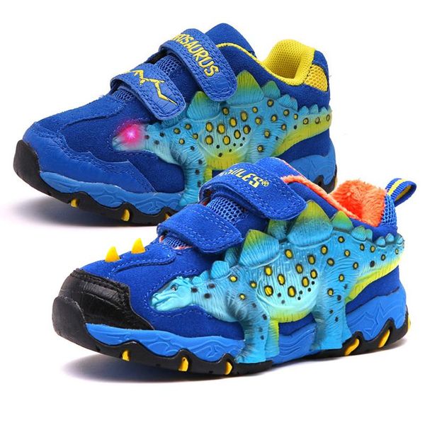 dinoskulls boys light up shoes led glowing kids sneakers 3d dinosaur spring children's trainers breathable leather tenis shoes, Black;red 
dinoskulls boys light up shoes led glowing kids sneakers 3d dinosaur spring children's trainers breathable leather tenis shoes, Black;red