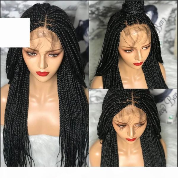 22inch long braided box braids wig with baby hair natural black synthetic braiding hair lace front wig for african black women
22inch long braided box braids wig with baby hair natural black synthetic braiding hair lace front wig for african black women
