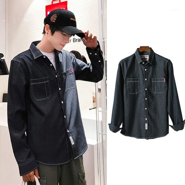 casual men denim shirt long sleeve pure cotton slim fit jeans blouse man dress shirts fashion design solid color1, White;black
casual men denim shirt long sleeve pure cotton slim fit jeans blouse man dress shirts fashion design solid color1, White;black